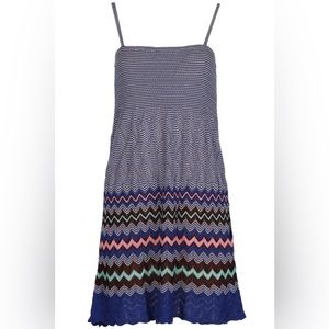 M Missoni Crochet Knit Mini Dress.